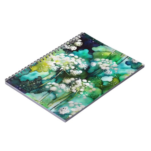 クイーンアンズレース抽象芸術 ノートブック (左側)