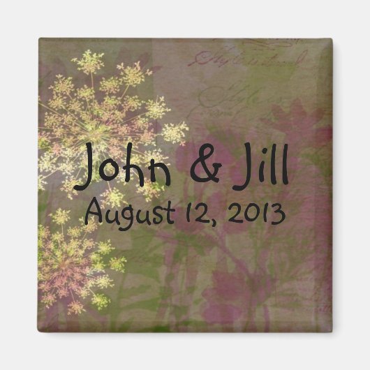 クイーンアンズレース結婚式の引き出物マグネット マグネット (正面)