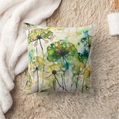 クイーンアンズレース&バブルズ抽象芸術 クッション (ブランケット)