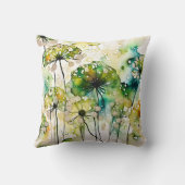 クイーンアンズレース&バブルズ抽象芸術 クッション (裏面)