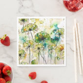 クイーンアンズレース&バブルズ抽象芸術 スタンダードランチョンナプキン (インサイチュ)