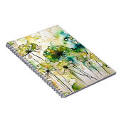 クイーンアンズレース&バブルズ抽象芸術 ノートブック (右側)