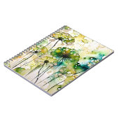 クイーンアンズレース&バブルズ抽象芸術 ノートブック (左側)