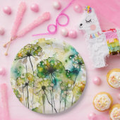 クイーンアンズレース&バブルズ抽象芸術 ペーパープレート (パーティー)