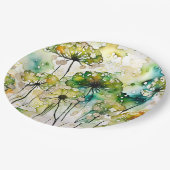 クイーンアンズレース&バブルズ抽象芸術 ペーパープレート (アングル)