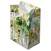 クイーンアンズレース&バブルズ抽象芸術 ミディアムペーパーバッグ (正面アングル)