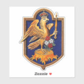 クイーンアンボリーンバ王室のージホワイト《鳥》ハヤブサ シール (シート)