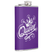 クイーンウィズクラウンタイポグラフィデザイン フラスク (右)