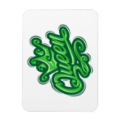 クイーンウィズクラウンタイポグラフィデザイン マグネット (縦)