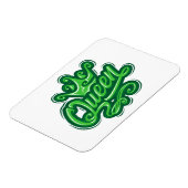 クイーンウィズクラウンタイポグラフィデザイン マグネット (左側)