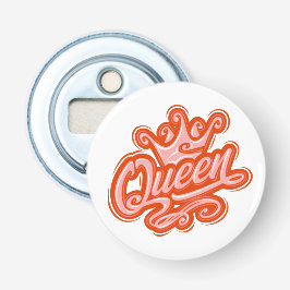 クイーンウィズクラウンタイポグラフィデザイン 栓抜き