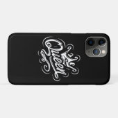 クイーンウィズクラウンタイポグラフィデザイン Case-Mate iPhoneケース (裏面(横))