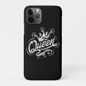 クイーンウィズクラウンタイポグラフィデザイン Case-Mate iPhoneケース (裏)