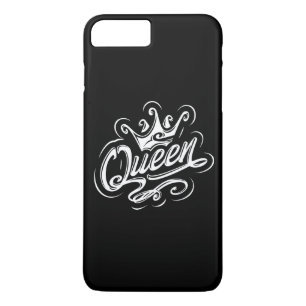 クイーンウィズクラウンタイポグラフィデザイン iPhone 8 PLUS/7 PLUSケース