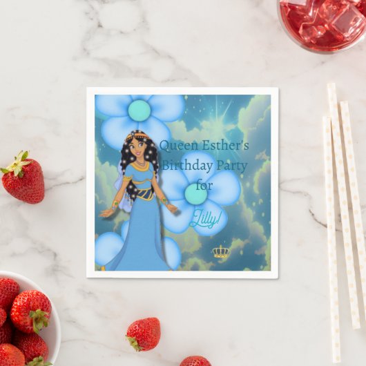 クイーンエスサーロイヤリティ誕生日 スタンダードカクテルナプキン (インサイチュ)