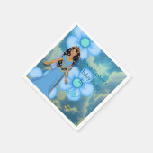 クイーンエスサーロイヤリティ誕生日 スタンダードカクテルナプキン (角)