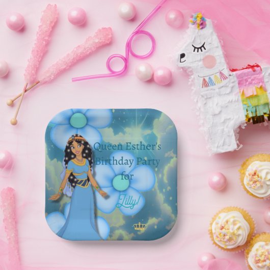 クイーンエスサーロイヤリティ誕生日 ペーパープレート (パーティー)