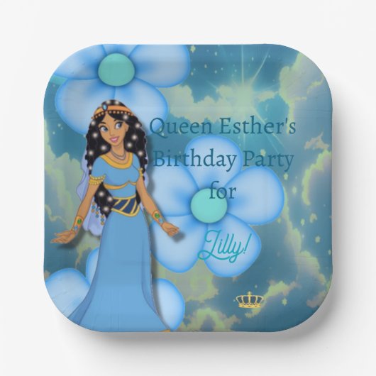 クイーンエスサーロイヤリティ誕生日 ペーパープレート (正面)