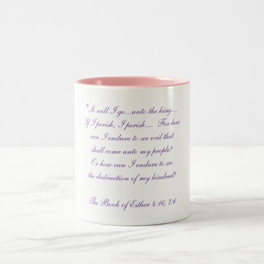 「クイーンエスザーの勇気」コーヒー/ティーマグカップ ツートーンマグカップ (中央)