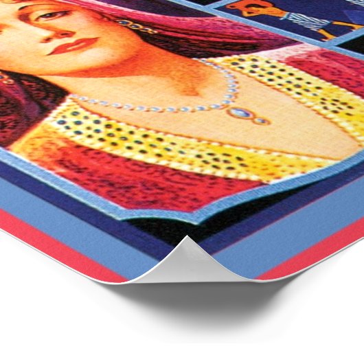 クイーンエスザーヴィンテージクレート表示 ポスター (角)