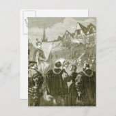 クイーンエリザベスがロンドンに入団 ポストカード (正面/裏面)