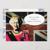 クイーンエリザベスティーパーティの招待状 招待状 (正面/裏面)