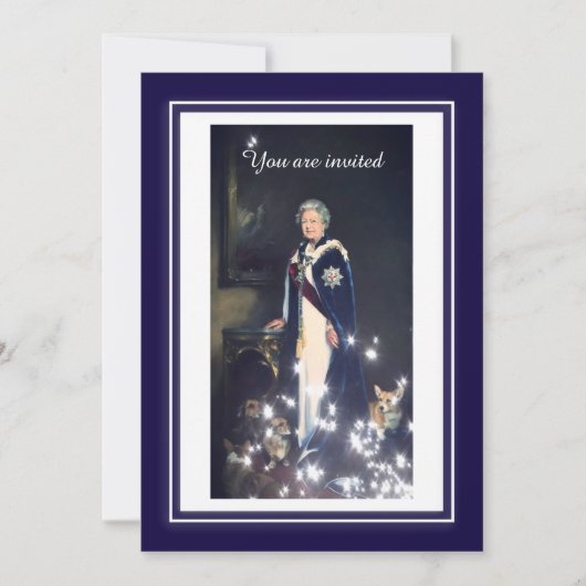 クイーンエリザベスポートレート 招待状 (正面)