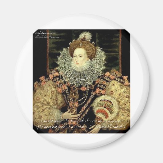 クイーンエリザベス1愛/オナーラブ引用文ギフト マグネット (正面)