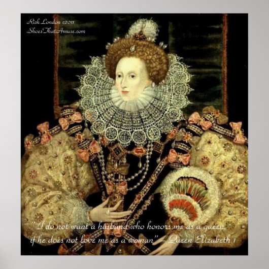 クイーンエリザベス1愛/オナーラブ引用文ポスター ポスター (正面)