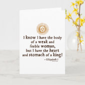 クイーンエリザベスIティルベリー引用文 カード (黄色い花)