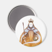 クイーンエリザベスI – 歴史イラストレーション マグネット (正面/裏面)