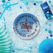 クイーンエリザベスIIプラチナジュビリー紙プレート ペーパープレート (パーティー)