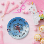 クイーンエリザベスIIプラチナジュビリー紙プレート ペーパープレート (パーティー)