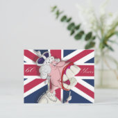 クイーンエリザベスII風刺漫画はがき60 ポストカード (スタンド正面)