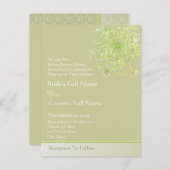 クイーンエレガントアンズレース結婚式招待状 インビテーションポストカード (正面/裏面)