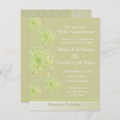 クイーンエレガントアンズレース結婚式招待状 インビテーションポストカード (正面/裏面)