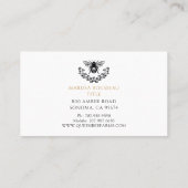 クイーンエレガントハニービーブラック金ゴールド 名刺 (裏面)