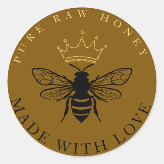 クイーンエレガントビーハニーファームビーキーパーアピアリスト ラウンドシール (正面)