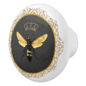 クイーンエレガントビーフランスのグレイ金ゴールドイエロー セラミックノブ (右)