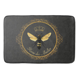 クイーンエレガントビーフランスのグレイ金ゴールドイエロー バスマット