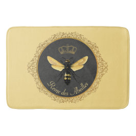 クイーンエレガントビーフランスのグレイ金ゴールドイエロー バスマット