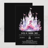 クイーンエレガントプリンセス誕生日 招待状 (正面/裏面)