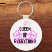 クイーンオブオールクラウン文字イラストレーション キーホルダー (正面)