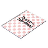 クイーンオブオールピンク水玉模様 ノートブック (左側)