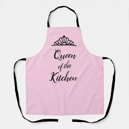 クイーンオブザキッチンイラストレーションオールオーバーエプロン エプロン (正面)