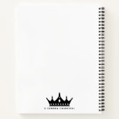 クイーンオブザキッチンクックブックレシピ パーソナライズされた  ノートブック (裏面)