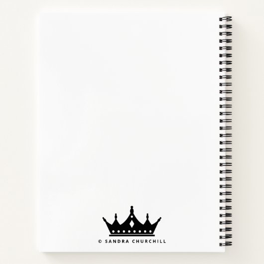 クイーンオブザキッチンクックブックレシピ パーソナライズされた ノートブック (裏面)