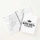 クイーンオブザキッチンクックブックレシピ パーソナライズされた  ノートブック (内部)