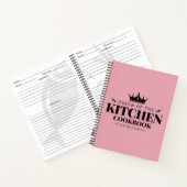 クイーンオブザキッチンクックブックレシピ パーソナライズされた ノートブック (内部)