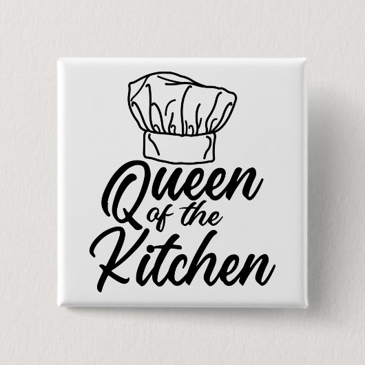 クイーンオブザキッチン料理ラバーシェフおもしろい 缶バッジ (正面)
